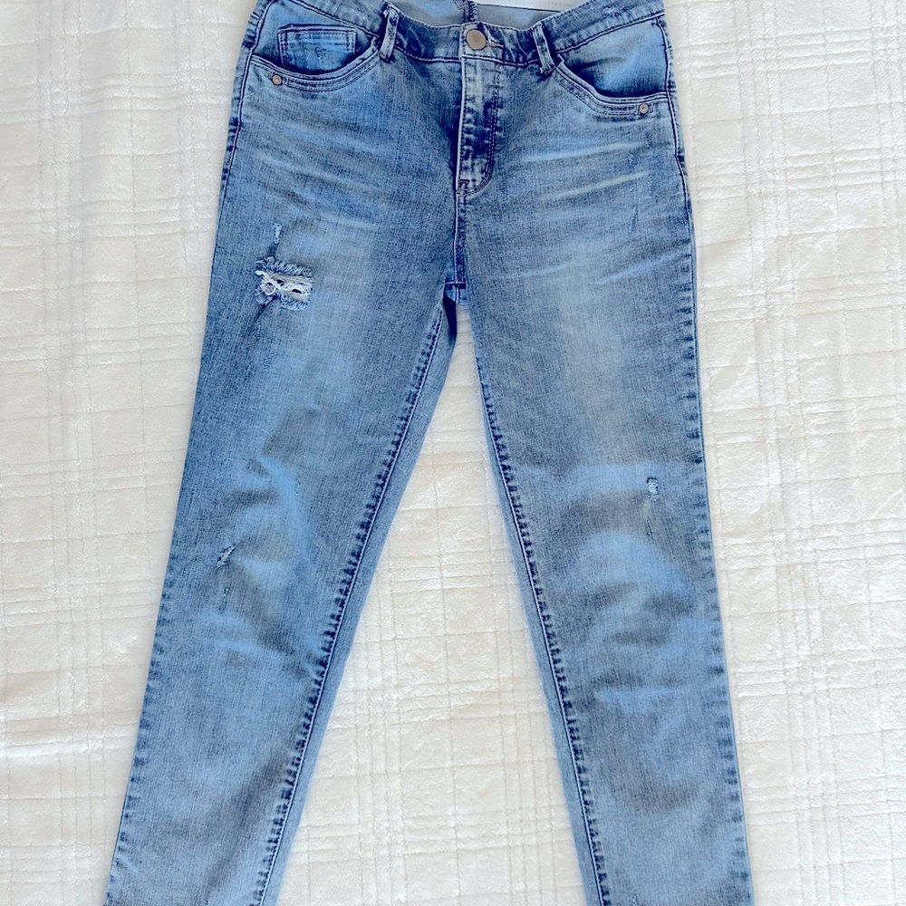 Democracy Ab solution® High Rise Light Blue Vintage Denim Skinny Jeans | Size 6